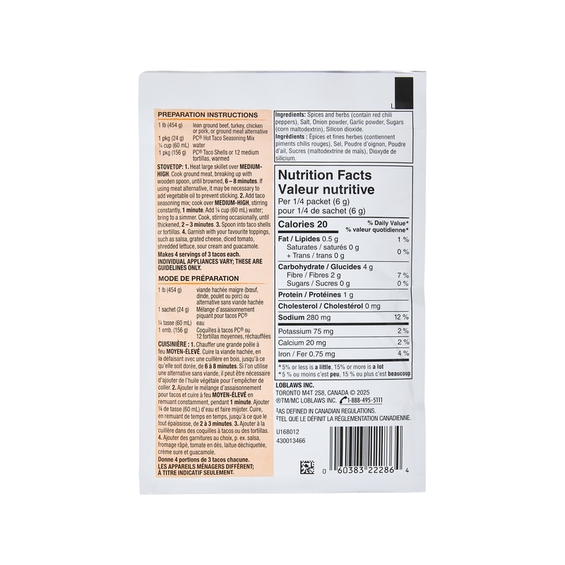 Hot Taco Seasoning Mix