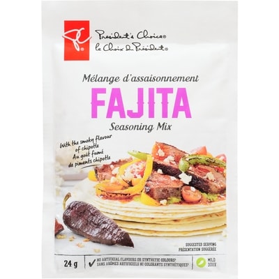 le Choix du Président Mélange d'assaisonnement fajita 24 g, 4,17 $/100g