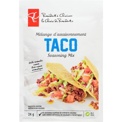 President's Choice Taco Seasoning Mix 24 g, $6.21/100g