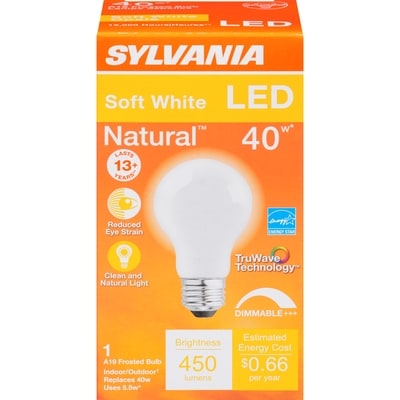 Sylvania Led 5.5W A19  1 ea, $6.00/1ea