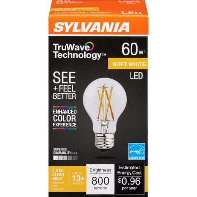 Sylvania A19 Bulb Soft White Led 60 W 1 ea, $7.49/1ea