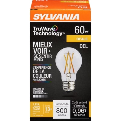 Sylvania Lampe A19 Opale Led 60 W 1 ea, 7,49 $/1ch