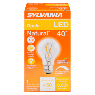 Sylvania Truwave Technology A19 Clear Bulb Soft White Led 40 W 1 ea, $6.00/1ea