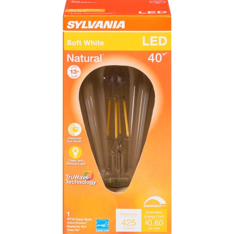 St19 Clear Bulbs Soft White Led 40 W