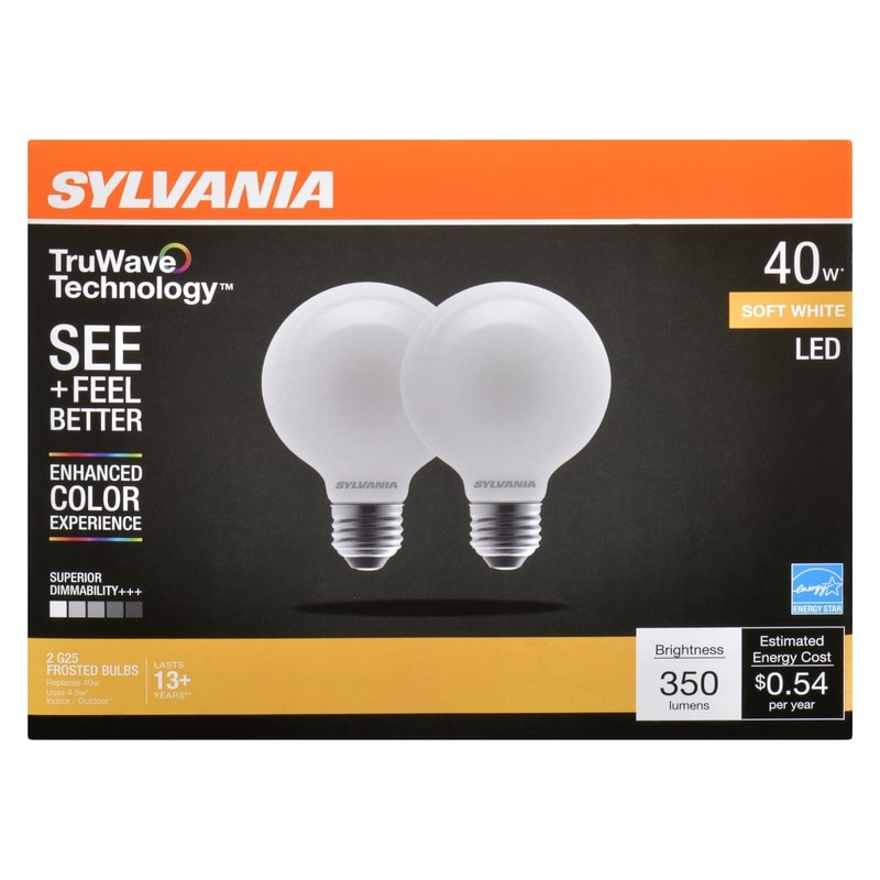 Truwave Technology G25 Frosted Bulbs Soft White Led 40 W