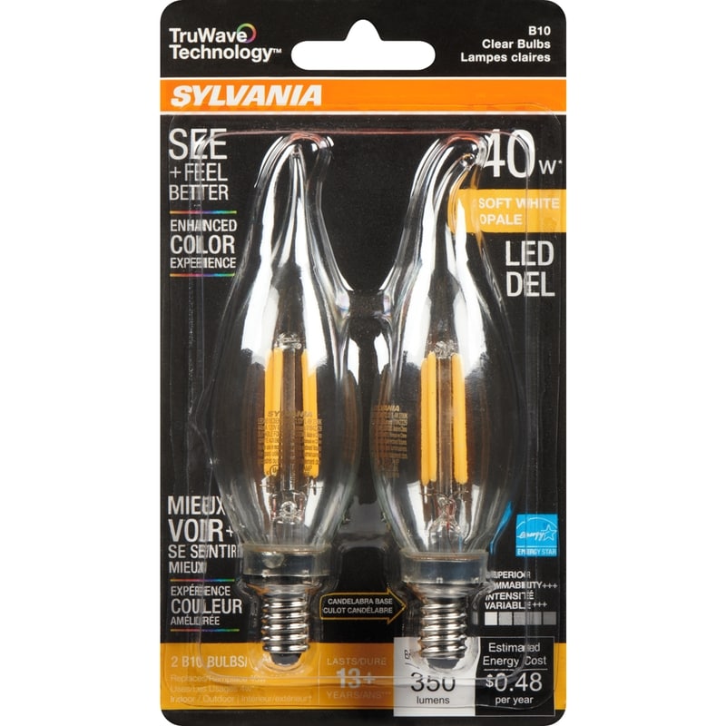 Soft White Led 40 W B10 Clear Bulbs