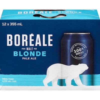 Boreale Pure Malt Blonde Pale Ale Beer (ID required at pick-up) 12x355.0 ml, $0.45/100ml