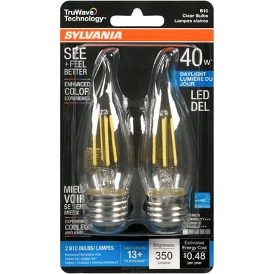 Sylvania Lumiére Du Jour Led 40 W B10 Lampes Claires 2 ea, 5,50 $/1ch