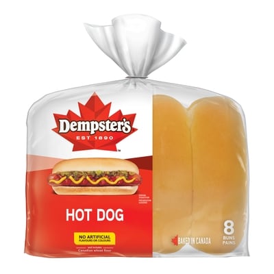 Dempster's Original Hot Dog Buns 376 g, $1.06/100g