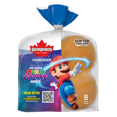 Dempster Original Hamburger Buns 400 g, $1.00/100g