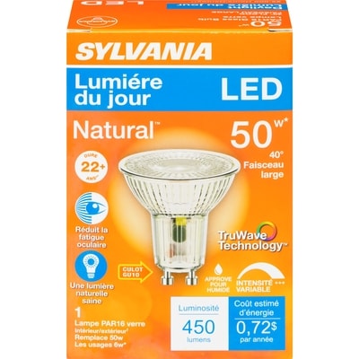 Sylvania Lumiére Du Jour Led 50 W 40° Faisceau Large Lampe Par16 Verre 1 ea, 9,00 $/1ch