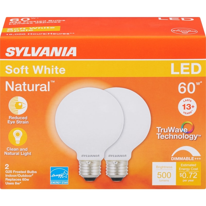 Soft White Led 60 W G25 Frosted Bulbs