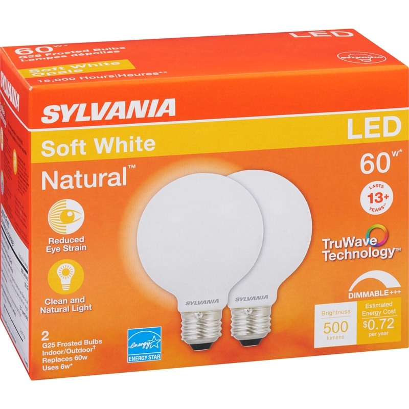 Soft White Led 60 W G25 Frosted Bulbs