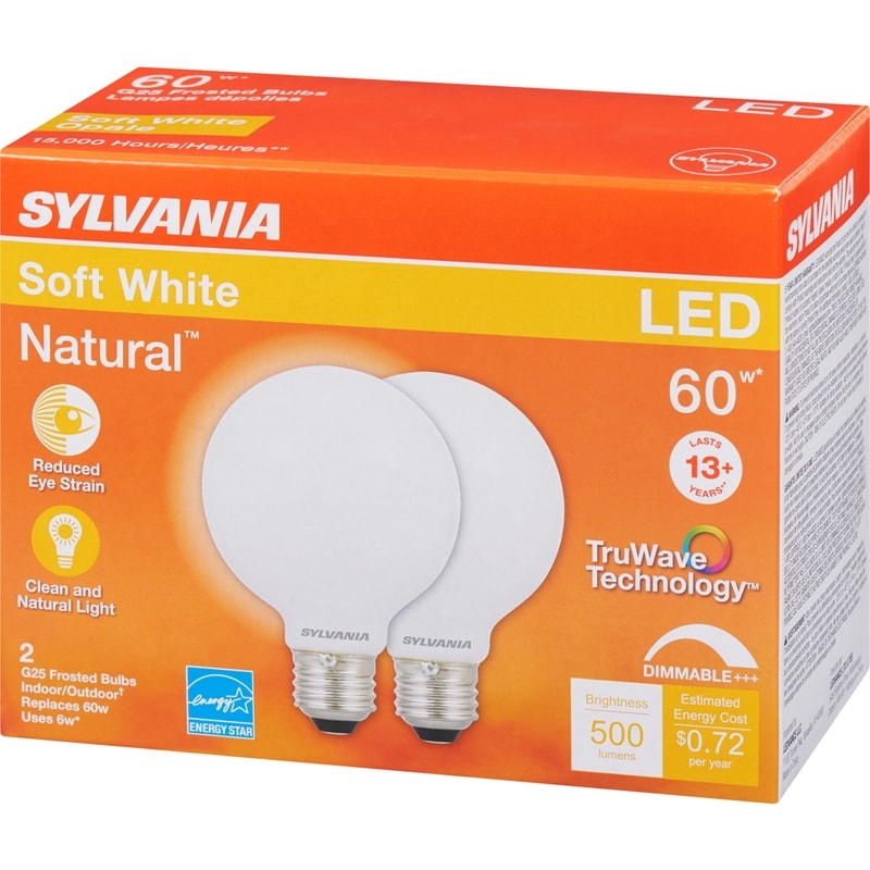 Soft White Led 60 W G25 Frosted Bulbs