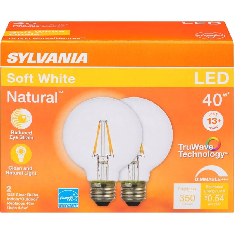 Soft White Led 40 W G25 Clear Bulbs