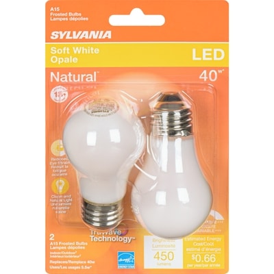 Sylvania SYL DEL A15 5W BLANC DOUX 2 ea, 8,00 $/1ch