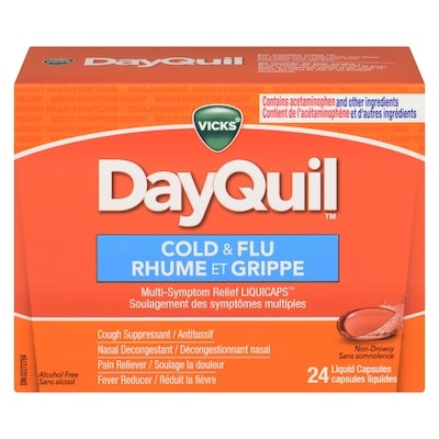 Vicks Soulagement des rhumes et grippe 24 capsules liquides 24 ea, 0,54 $/1ch