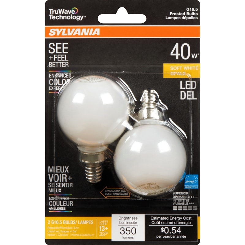 Soft White Led 40 W G16.5 Frosted Bulbs