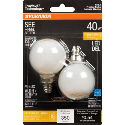 Sylvania Opale Led 40 W G16.5 Lampes Dépolies 2 ea, 7,00 $/1ch