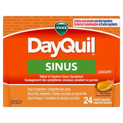 Vicks Non-Drowsy Daytime Sinus Liquicap Medicine, 24ct 24 ea, $0.58/1ea