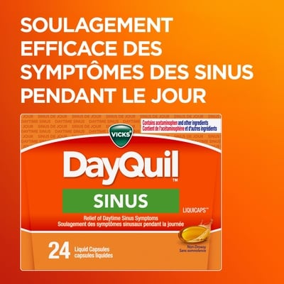 Vicks Capsules Liquides Dayquil Sinus 24 ea, 0,58 $/1ch