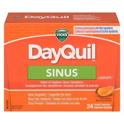 Vicks Capsules Liquides Dayquil Sinus 24 ea, 0,54 $/1ch