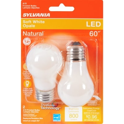 Sylvania Opale Led 60 W A15 Lampes Dépolies 2 ea, 11,50 $/1ch