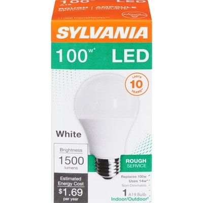 Sylvania 100 W Led White A19 Bulb Indoor Outdoor 1 ea, $11.00/1ea
