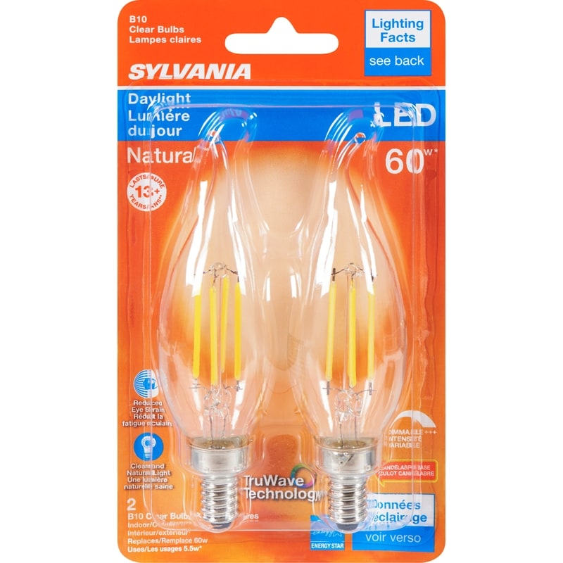 Daylight Led 60 W B10 Clear Bulbs