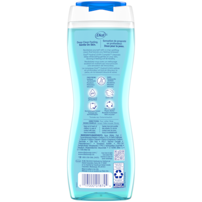 Gel douche hydratant à l'eau de source