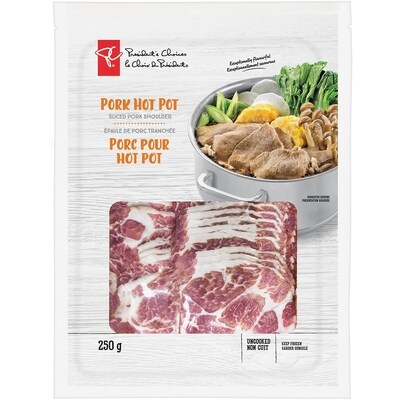 President's Choice Pork Hot Pot Sliced Pork Shoulder 250 g, $3.60/100g