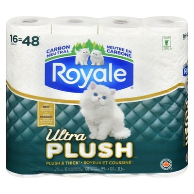 Royale Ultra Plush Toilet Paper, 16 Equal 48 Rolls, 198 Bathroom Tissues per roll 198 ea, $0.13/1ea
