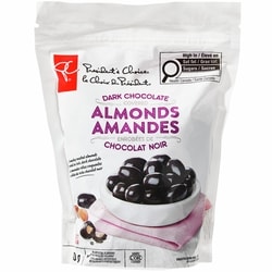 le Choix du Président Amandes enrobées de chocolat noir 700 g, 2,00 $/100g