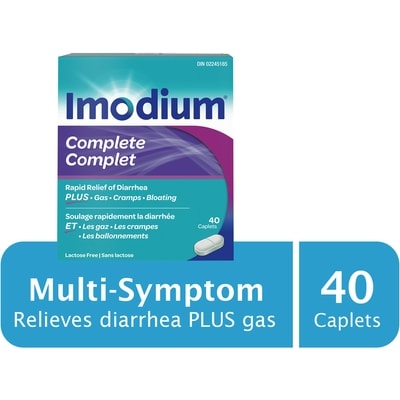 Imodium Complete Antidiarrheal and Gas Relief Caplet 40 ea, $0.97/1ea