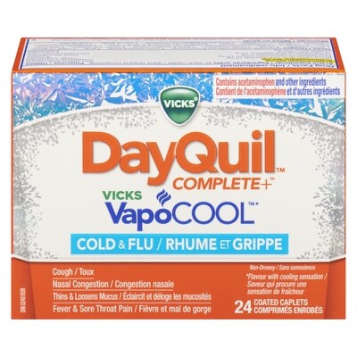 Vicks Dq Complete Vcool Comprimes 24 ea, 0,73 $/1ch