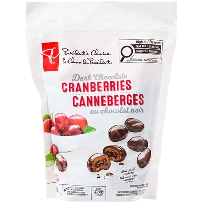 President's Choice Dark Chocolate Cranberries 700 g, $2.00/100g