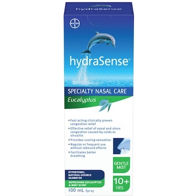Hydrasense Nighttime Congestion Nasal Spray - with Cooling Eucalyptus 100 ml, $16.49/100ml