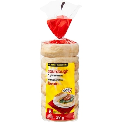 Sans Nom Muffins anglais au levain  390 g, 0,58 $/100g