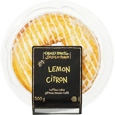 Farmer's Market Lemon Coffee Cake 500 g, $1.20/100g