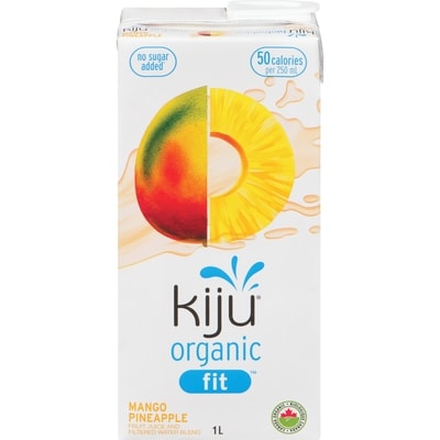 Kiju Mélange de jus de fruits mangue et ananas biologique 1 l, 0,48 $/100ml