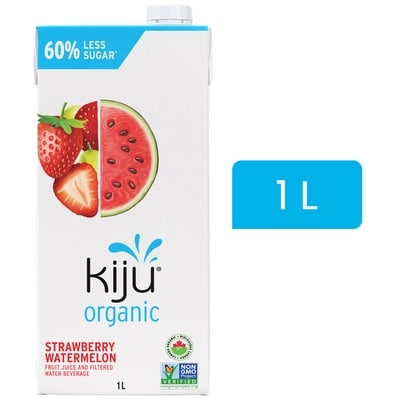 Kiju Organic Strawberry Watermelon Juice Blend 1 l, $0.35/100ml