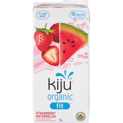 Kiju Mélange de jus de fraise et melon d’eau biologique 1 l, 0,48 $/100ml