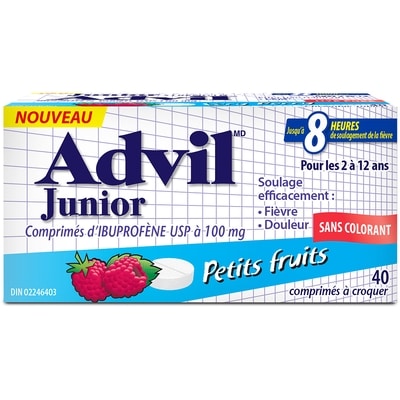 Advil ADVIL JNR MCHER PTS FRT DF 40 ea, 0,44 $/1ch