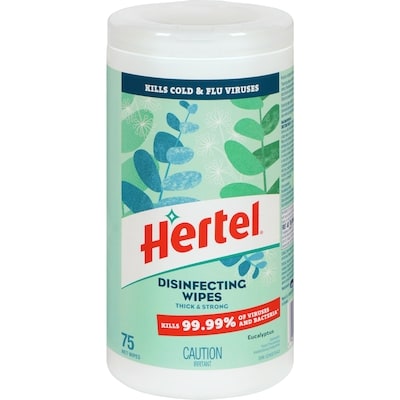 Hertel Eucalyptus Disinfecting Wipes 75 ea, $0.10/1ea