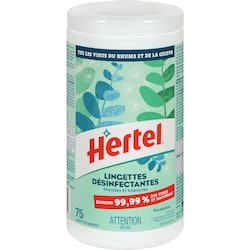 Hertel Eucalyptus Lingettes Désinfectantes 75 ea, 0,10 $/1ch