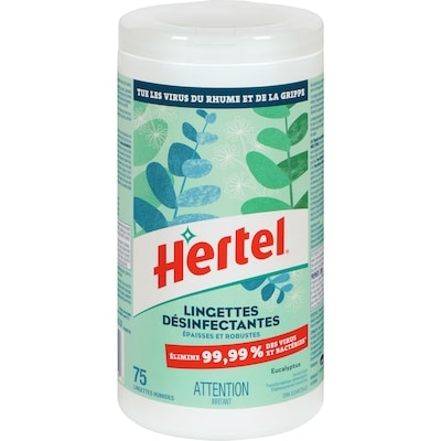 Hertel Eucalyptus Lingettes Désinfectantes 75 ea, 0,11 $/1ch