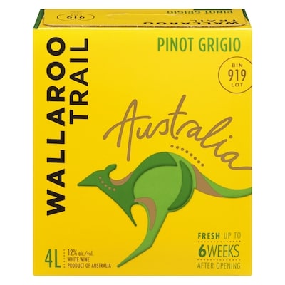 Wallaroo Trail White Wine Pinot Grigio (ID required at pick-up) 4000 ml, $1.15/100ml