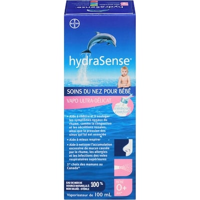 Hydrasense Vaporisateur nasal Vapo ultra-délicat, Soins du nez pour bébé 100 ml, 16,49 $/100ml