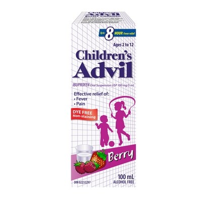 Advil Pour Enfants (Suspension) (Baies Sans Colorant) 100 ml, 10,99 $/100ml