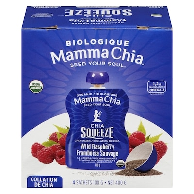 Mamma Chia MCHI SQUEEZE FRAMBOISE SAUVAGE 396 g, 2,14 $/100g